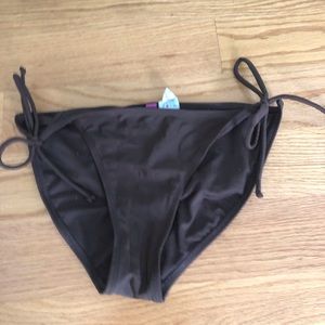 Brown string bikini bottoms